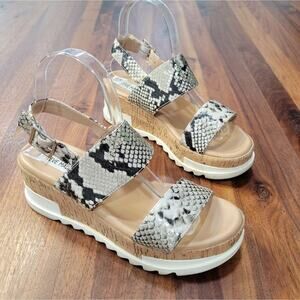 Steve Madden Brenda Razored Treads Platform Slingback Sandal Adjustable Strap